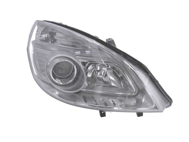 Renault Megane Scenic 2006.04.30-2009.05.31 utángyártott új jobb első fényszóró H1/H7 króm házas (motoros) DEPO