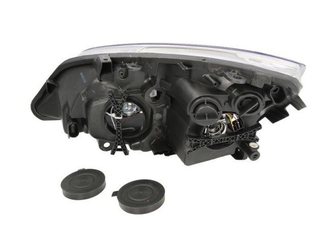Renault Megane Scenic 2006.04.30-2009.05.31 utángyártott új jobb első fényszóró H1/H7 króm házas (motoros) DEPO