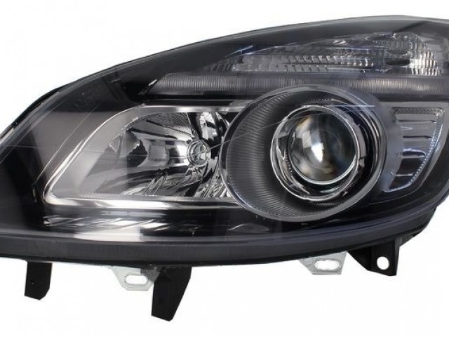 Renault Megane Scenic   2006.04.30-2009.05.31 utángyártott új bal első fényszóró H1/H7 sötét házas (motoros) DEPO