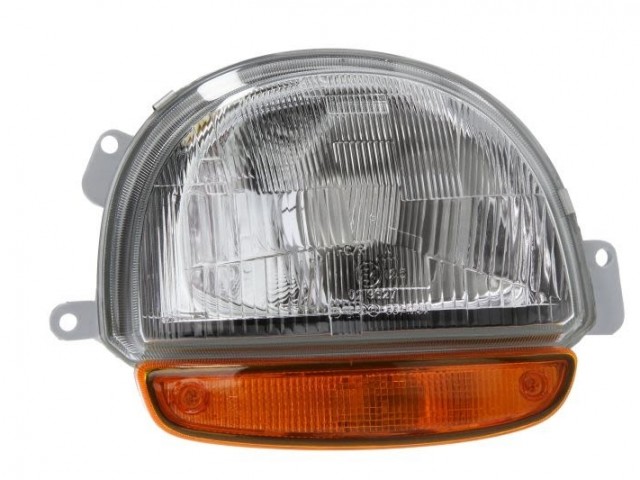 Renault Twingo  1993.05.01-1998.08.31 utángyártott új jobb első fényszóró H4 sárga villogóval (BEL.ÁLL.) DEPO