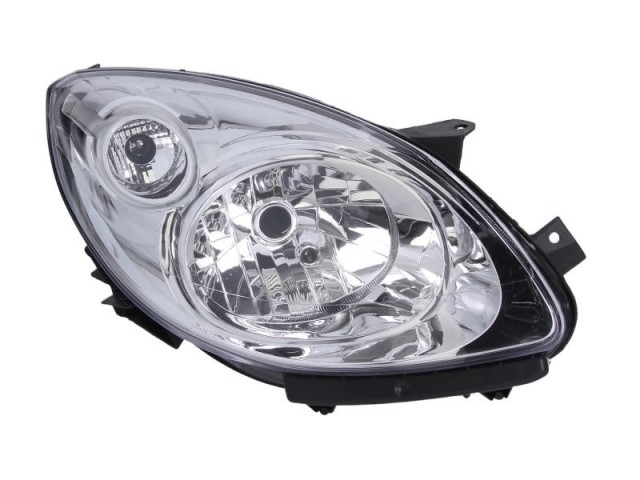 Renault Twingo  2007.08.01-2011.12.31 utángyártott új jobb első fényszóró H4 króm házas (motoros) DEPO