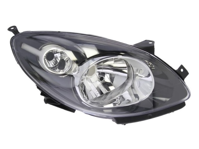 Renault Twingo 2007.08.01-2011.12.31 utángyártott új jobb első fényszóró H4 fekete házas (motoros) DEPO