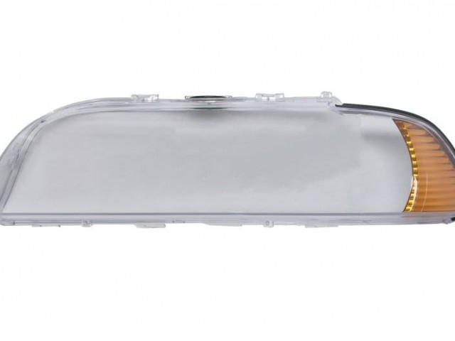 BMW 5 E39 2000.09.01-2003.06.30 utángyártott új bal első fényszóró üveg sárga villogóval TYC