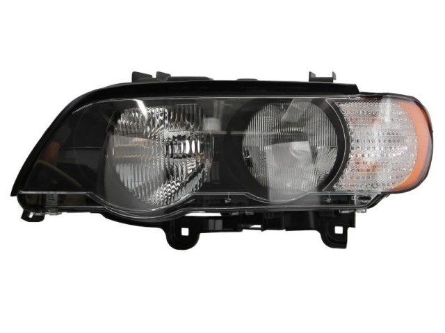 BMW X5 (E53) 2000.05.01-2003.10. utángyártott új bal első fényszóró H7/HB3 átlátszó  TYC