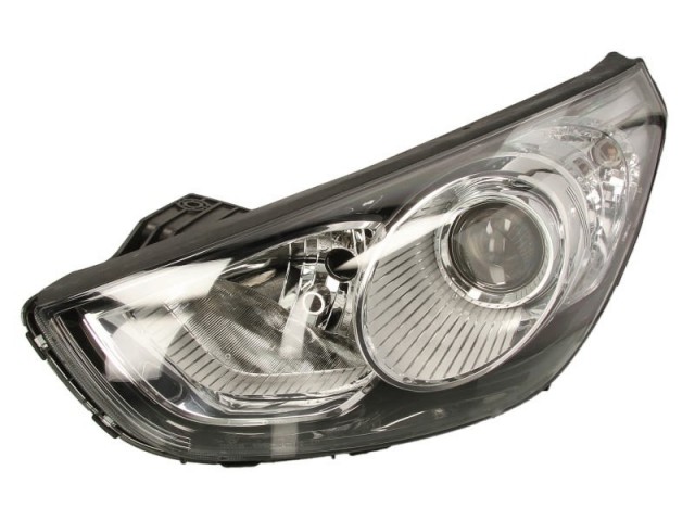 Hyundai IX35 2010.04.01-2013.07 utángyártott új bal első fényszóró 2H7 fekete h. (motorral) TYC