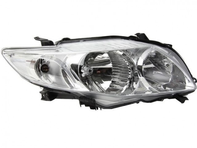 Toyota Corolla 2007-2010 E14 utángyártott új jobb első fényszóró HB3/HB4 4 ajtós (motoros) DEPO