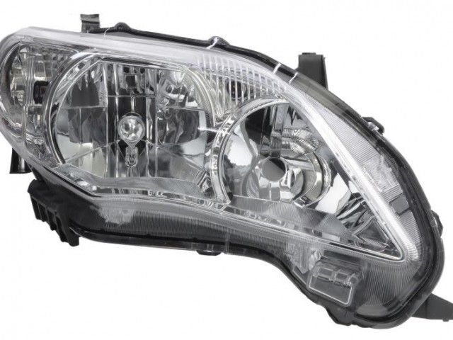 Toyota Corolla 2010-2013 E14 utángyártott új jobb első fényszóró HB4/HB3 Sedan (motoros) DEPO