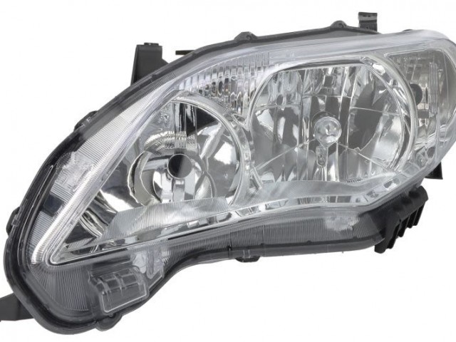 Toyota Corolla 2010-2013 E14 utángyártott új bal első fényszóró HB4/HB3 Sedan (motoros) DEPO