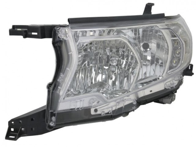 Toyota LAND CRUISER PRADO (_J15_) 2017- utángyártott új bal első fényszóró H11/HB3+LED (motoros) DEPO