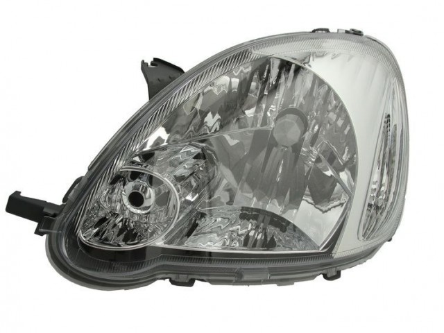 Toyota Yaris 2003-2005 utángyártott új bal első fényszóró H4 (belülr. áll.) Valeo typ. DEPO