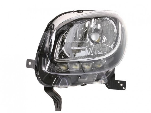 Smart Forfour 2014- utángyártott új bal első fényszóró H4/LED (motoros) BASISline DEPO