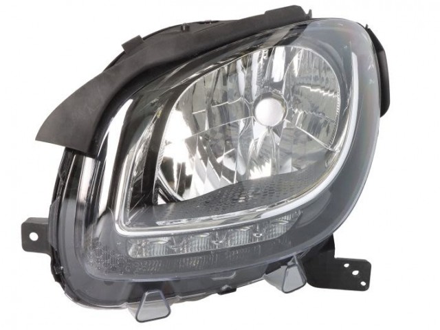 Smart Fortwo 2014- utángyártott új bal első fényszóró H4/LED (motoros) BASISline DEPO