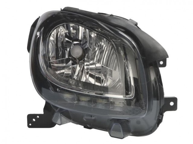 Smart Fortwo 2014- utángyártott új jobb első fényszóró H4/LED (motoros) BASISline DEPO