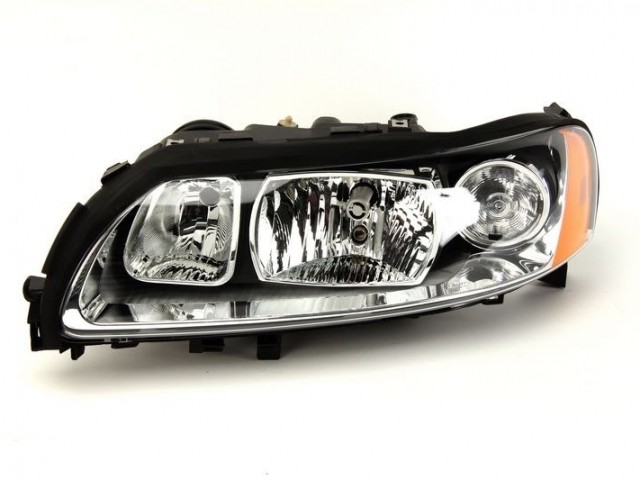 Volvo S60 2004-2009 utángyártott új bal első fényszóró H7/H9 fekete házas (belülröl áll.is) DEPO