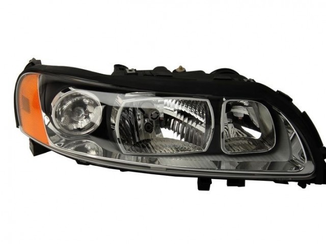 Volvo S60 2004-2009 utángyártott új jobb első fényszóró H7/H9 fekete házas (belülröl áll.is) DEPO