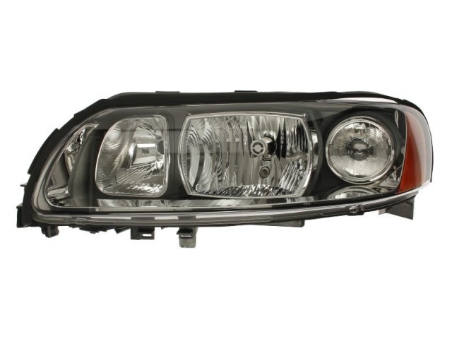 Volvo S60, V70, XC70 2000-2010 utángyártott új bal első fényszóró H7/H9 szürke házas 05-től (motoros) DEPO