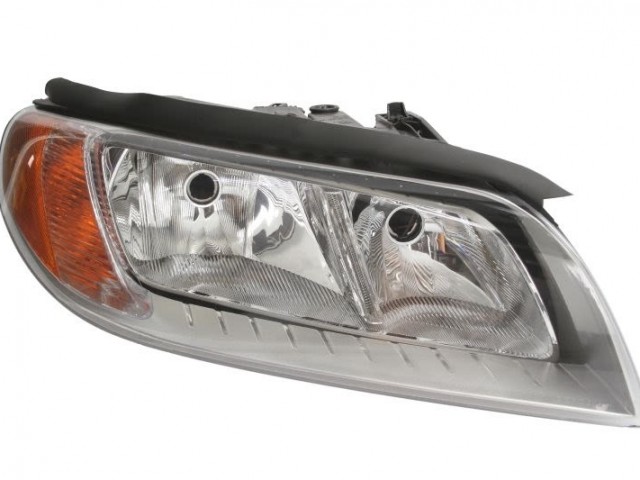 Volvo S80, V70, XC70 utángyártott új jobb első fényszóró H9/H7/LED sárga vill. (motorral) DEPO
