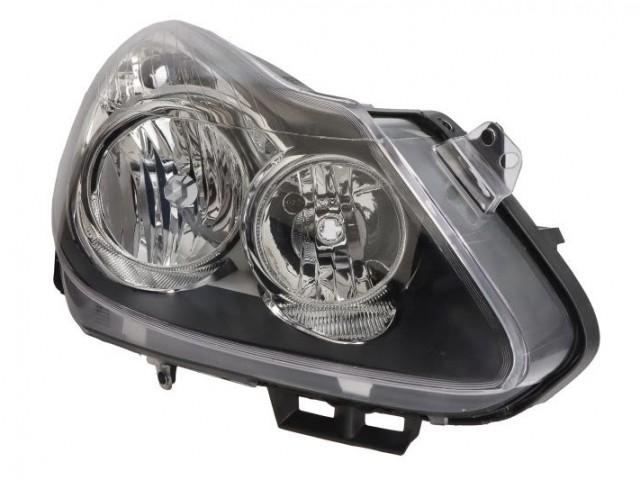 Opel Corsa D 2006.09.01-2011.02.28 utángyártott új jobb első fényszóró H7/H1 fekete házas (motorral) TYC