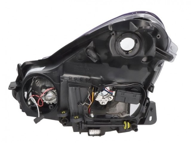 Opel Corsa D 2006.09.01-2011.02.28 utángyártott új jobb első fényszóró H7/H1 fekete házas (motorral) TYC