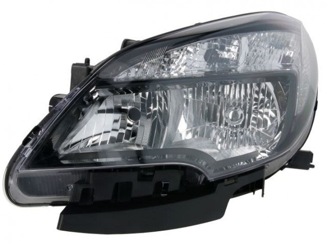 Opel Mokka  2012.09.01-2016.09.01 utángyártott új bal első fényszóró HB3/H7+napp.f. fekete h. (motorral) TYC