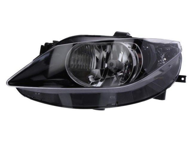 Seat Ibiza 6J  2008.05.01-2012.03.23 utángyártott új bal első fényszóró H4 fekete házas  (motorral) TYC