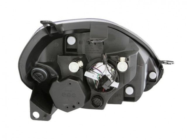 Fiat Grande Punto  2005.10.01-2008.10.30 utángyártott új bal első fényszóró H4 fekete házas (motorral) TYC