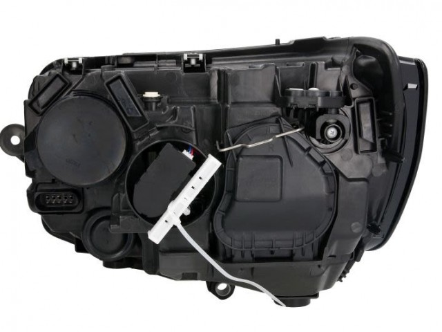 Volkswagen Transporter T6   2015.07.01-2020.01.31 utángyártott új jobb első fényszóró 2H7+napp.fény. fekete h. (motorral) TYC