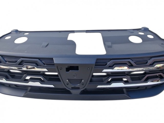 Dacia Jogger 2022.03.01- utángyártott új hűtődíszrács fekete, 4 krómléccel