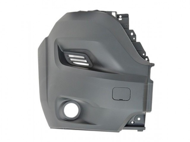 Citroen Jumper, Fiat Ducato, Peugeot Boxer 2014.01.01-2023.12.31 utángyártott új első lökhárító jobb sarok, ködlámpás, s. szürke