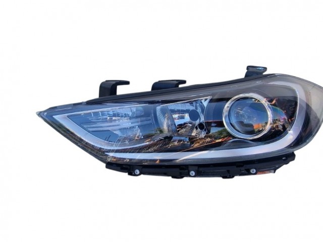 Hyundai Elantra 2015.02.01-2020.12.20 utángyártott új bal első fényszóró HB3/H7 fekete h. (motoros) DEPO