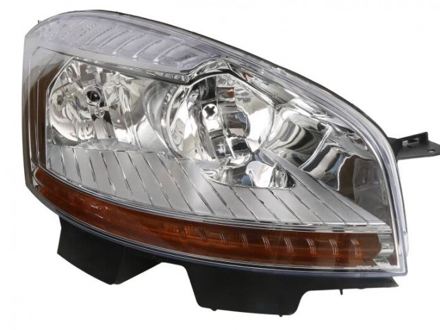 Citroen C4 Picasso 2006.10.01-2010.10.31utángyártott új jobb első fényszóró H7/H1 (motorral) TYC