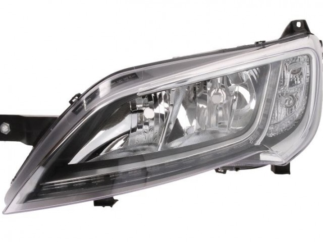 Citroen Jumper  2014.01.01-2023.12.31  utángyártott új bal első fényszóró 2H7/LED napp.f. ledvez.nélk. króm h.TYC*