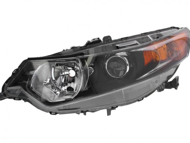 Honda Accord 2008.07.01-2015.06.01 utángyártott új bal első fényszóró H1/HB3 sárga vill.. (motorral) TYC