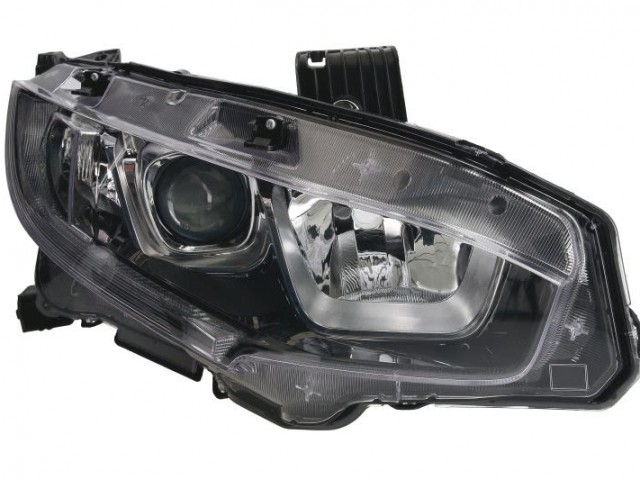 Honda Civic 2015.09.01-2021.06.01 utángyártott új jobb első fényszóró H11/HB3+LED 4/5a. (motorral) TYC