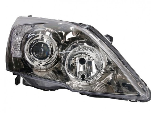 Honda CR-V III.  2006.04.01-2010.03.31 utángyártott új jobb első fényszóró D2S/HB3 XENON króm h. TYC