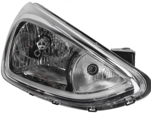 Hyundai I10 2013.11.01-2019.12.01 utángyártott új jobb első fényszóró H4/H7 fekete h. (motorral) TYC