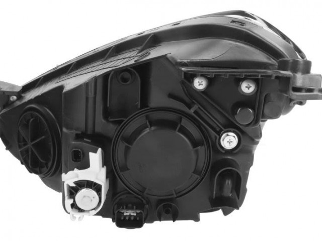 Hyundai I10 2013.11.01-2019.12.01 utángyártott új jobb első fényszóró H4/H7 fekete h. (motorral) TYC