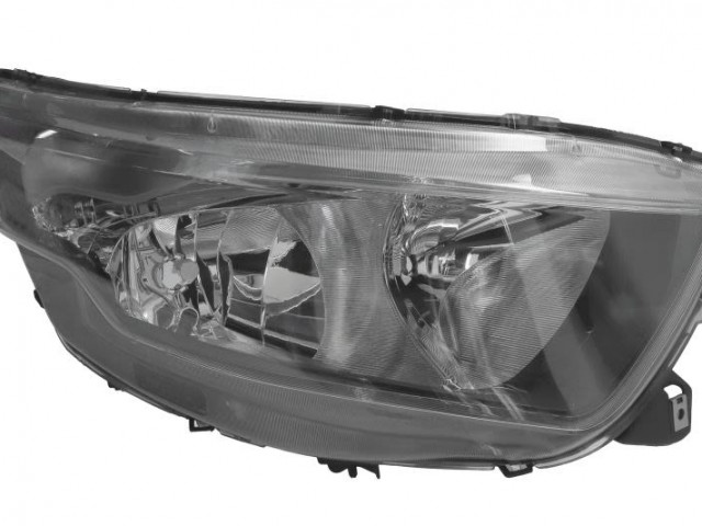 Iveco Daily  2014.07.01-2019.05.31  utángyártott új jobb első fényszóró H7/H1+napp.f. fekete házas (motorral) TYC