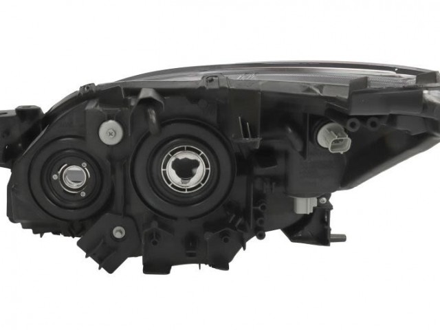 Mazda 3 2009.04.01-2013.03.31  utángyártott új jobb első fényszóró H11/HB3 fekete h. (motoros) TYC