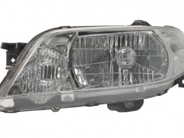Mazda 323    2001.02.01-2003.12.31 utángyártott új bal első fényszóró H4 króm házas (motoros) TYC