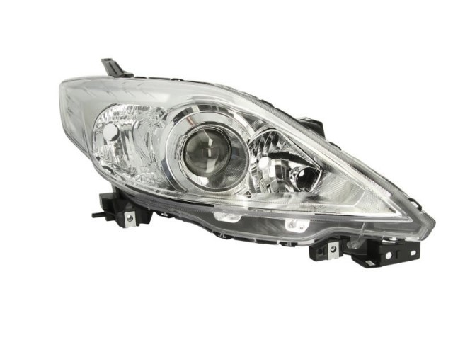 Mazda 5 2008.02.01-2010.08.31 utángyártott új jobb első fényszóró H7/HB3 króm házas (motorral) TYC
