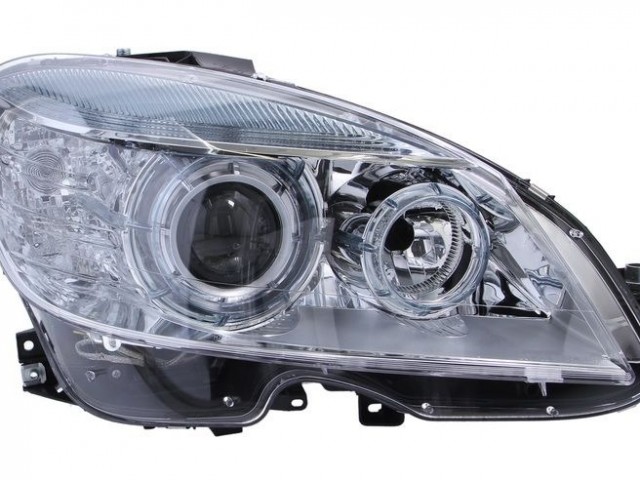 Mercedes Benz W204 C-Class  2007.01.01-2011.03.01 utángyártott új jobb első fényszóró Bi-XENON D1S/H7 (motorral)TYC