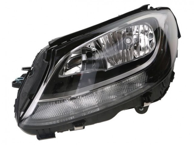 Mercedes Benz W205 C-Class   2014.03.01-2018.08.30  utángyártott új bal első fényszóró 2H7+LED fekete (motorral) TYC