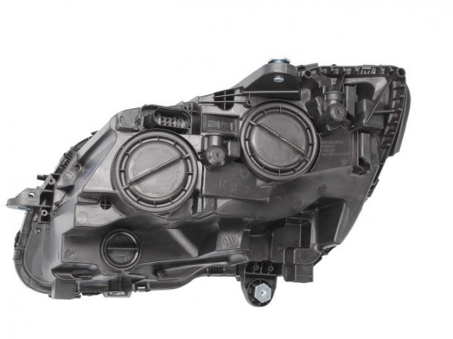 Mercedes Benz W205 C-Class  2014.03.01-2018.08.30 utángyártott új jobb első fényszóró 2H7+LED fekete (motorral) TYC
