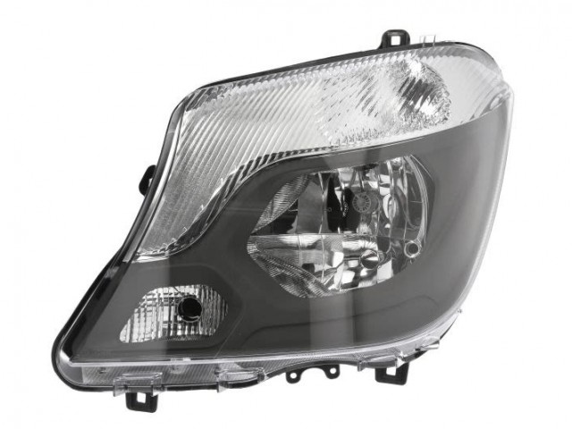 Mercedes Benz Sprinter  2013.09.08-2018.05.30  utángyártott új bal első fényszóró 2H7 fekete h. nappali fény.(motorral) TYC