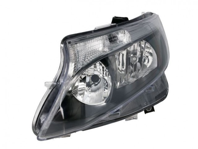 Mercedes Benz W447 Viano   2016.03.01-2019.02.28 utángyártott új bal első fényszóró H7/H15 +napp.fény. fekete h.  TYC