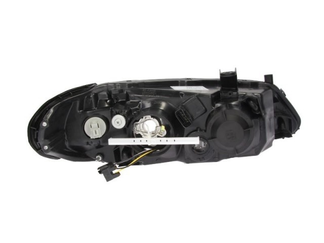 Nissan Almera N16 2002.08.01-2006.11.30 utángyártott új bal első fényszóró 2H7 fekete házas (motoros) TYC