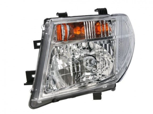 Nissan Navara 2007.07-2010.01 utángyártott új bal első fényszóró H4  (mororral)  TYC
