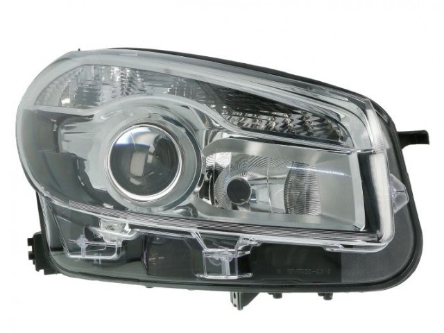 Nissan Qashqai 2010.05.01-2013.11.30 utángyártott új jobb első fényszóró XENON D1S/H7 elekt.+ izzó nélk.(motorral)
