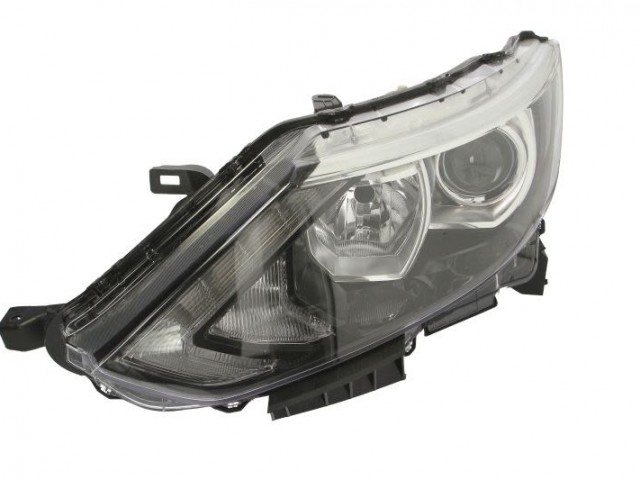 Nissan Qashqai II.   2013.12.01-2017.02.01  utángyártott új bal első fényszóró H7/H11+LED nap. fény. (motorral) TYC